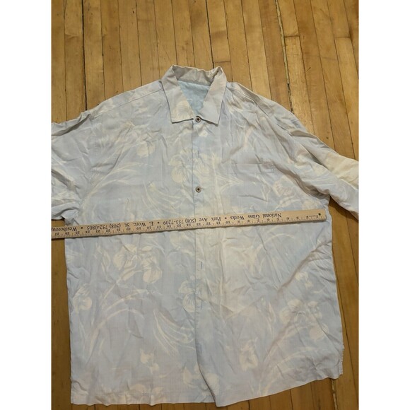 Tommy Bahama Short Sleeve Button Up Camp Shirt Silk Floral Palms Mens Size XXL - Picture 3 of 12